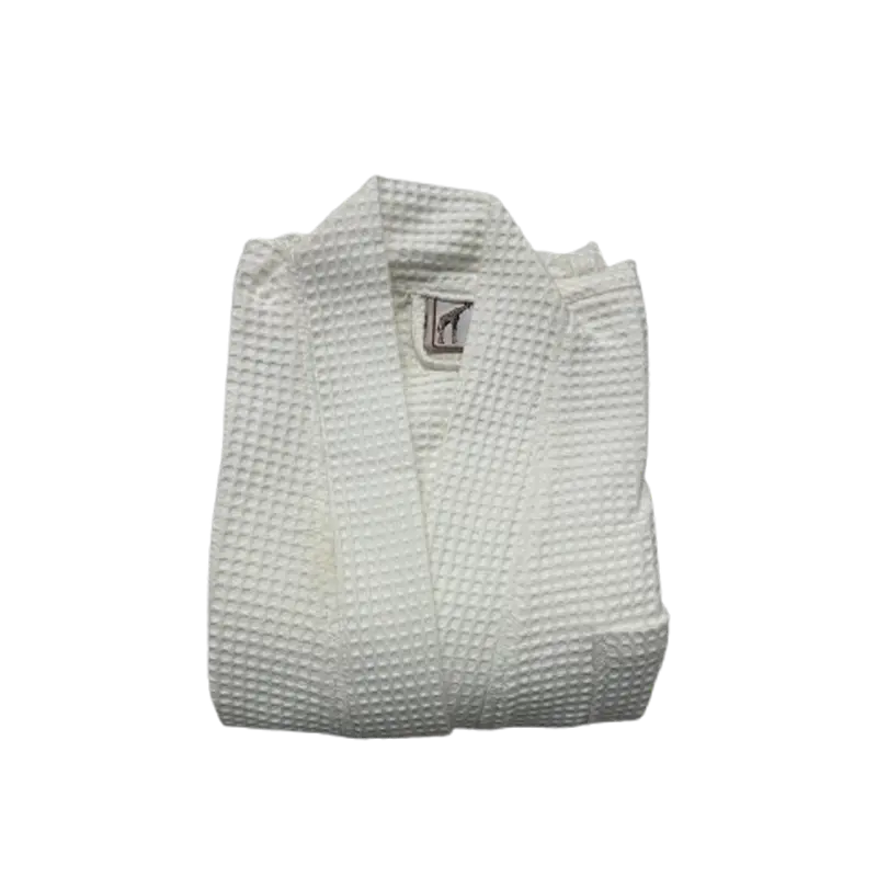 BATHROBE WAFFLE KIMONO (WHITE) STANDARD