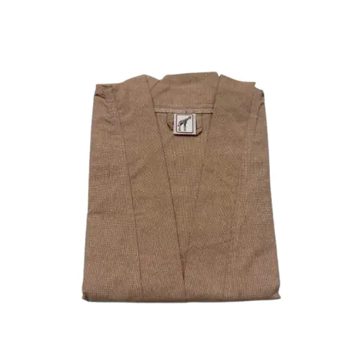BATHROBE DOBBY KIMONO (BROWN) STANDARD