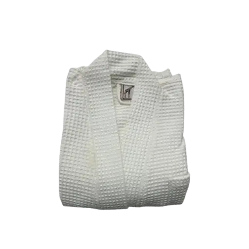 BATHROBE WAFFLE KIMONO (WHITE) STANDARD